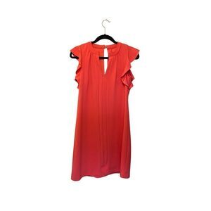 Vince Camuto, women’s split V-neck shift Ruffle cap sleeve dress size for
